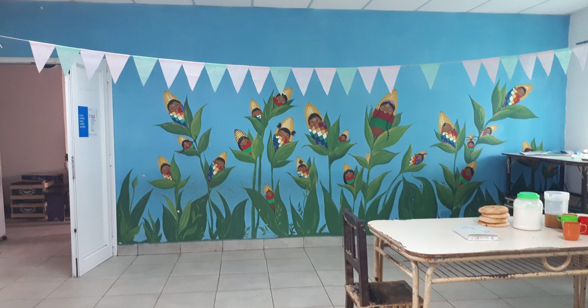 culanth's tweet card. We were walking with Juana, an Avá Guaraní teacher from the province of Salta (Argentina), through the school’s courtyard and into the library. I...