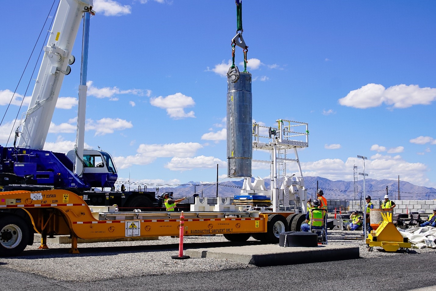 EMcleanup's tweet card. Idaho Cleanup Project crews recently completed a significant achievement by successfully transferring 40 spent nuclear fuel baskets into safer, long term storage vaults. July 1, 2025.