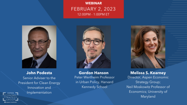 gordon_h_hanson's tweet card. The Aspen Economic Strategy Group together with the Reimagining the Economy Project at Harvard Kennedy School present: Local Labor Market Impacts of the Energy Transition. A transition toward more...