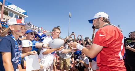 TheBuffaloNews's tweet card. The Buffalo Bills opened training camp with their usual Super Bowl expectations, and their goal should be centered on hosting the Chiefs in the AFC title game, Ryan O'Halloran writes.
