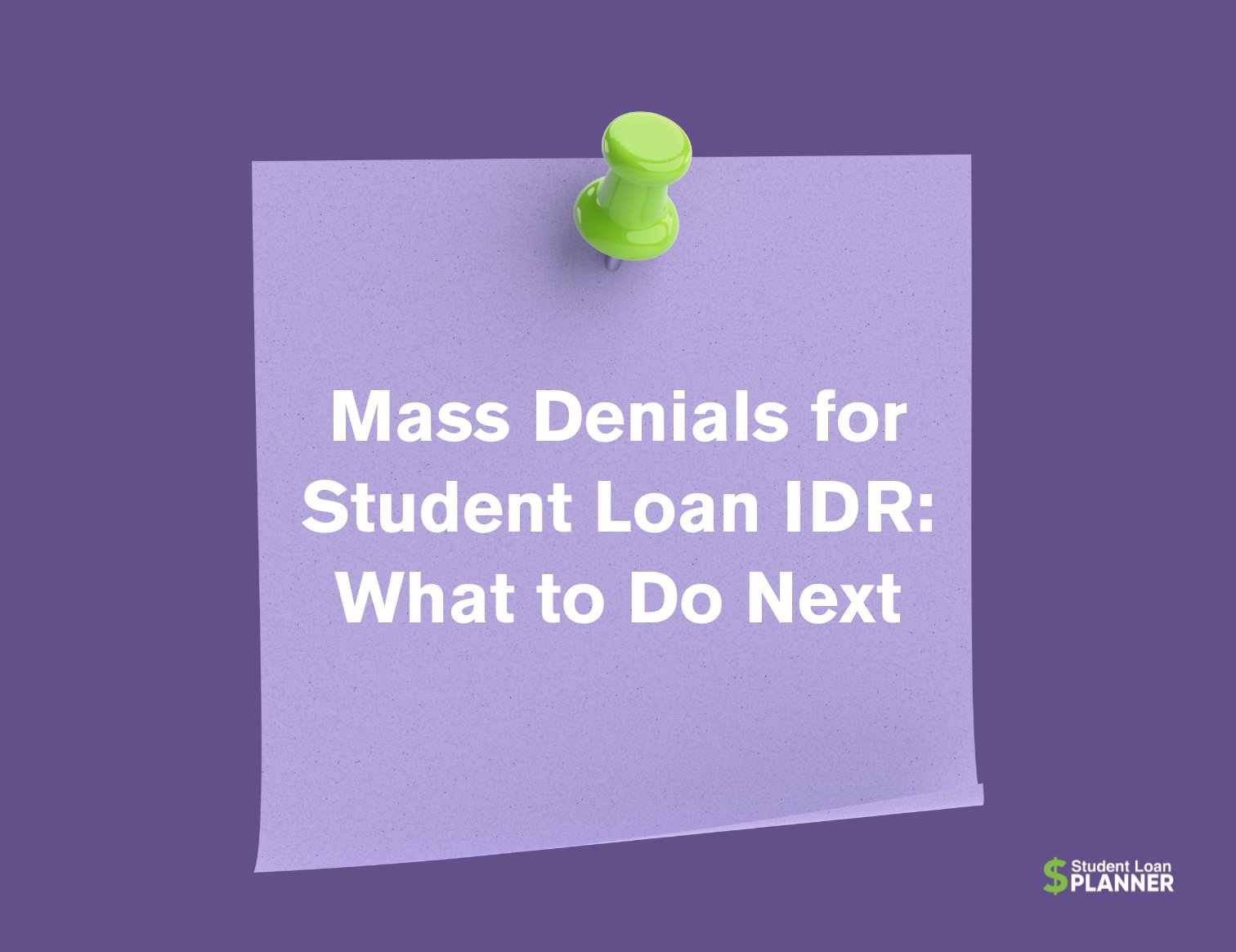 AdamSMinsky's tweet card. The Department of Education plans to deny IDR applications for almost half a million borrowers. Learn what you can do about the incoming mass denials.