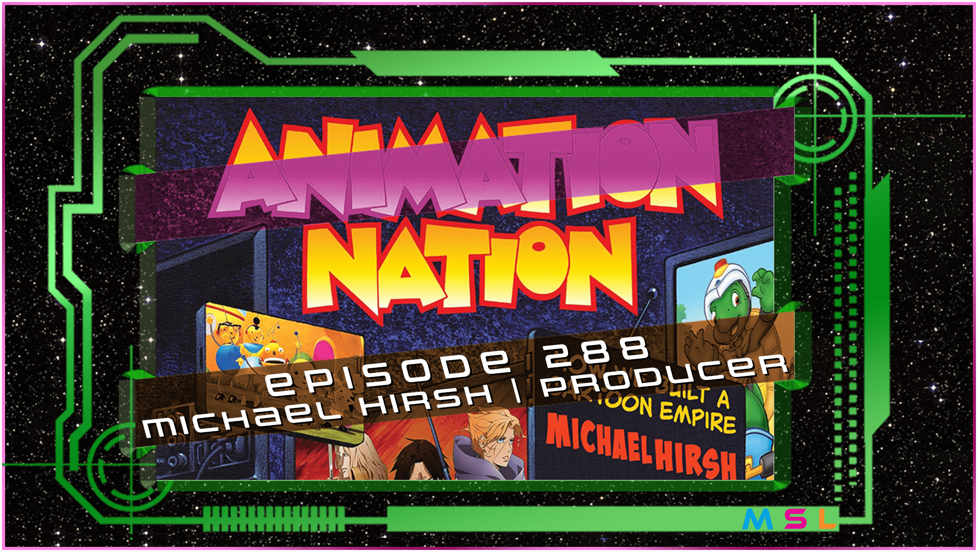 MySummerLair's tweet card. My Summer Lair host Sammy Younan talks to producer Michael Hirsh has written his memoir: Animation Nation: How We Built A Cartoon Empire.