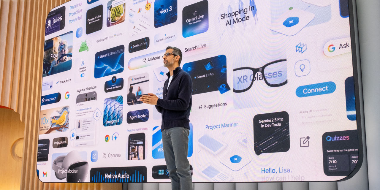 WSJTech's tweet card. The search giant is spending tens of billions of dollars on infusing its products with artificial intelligence capabilities.