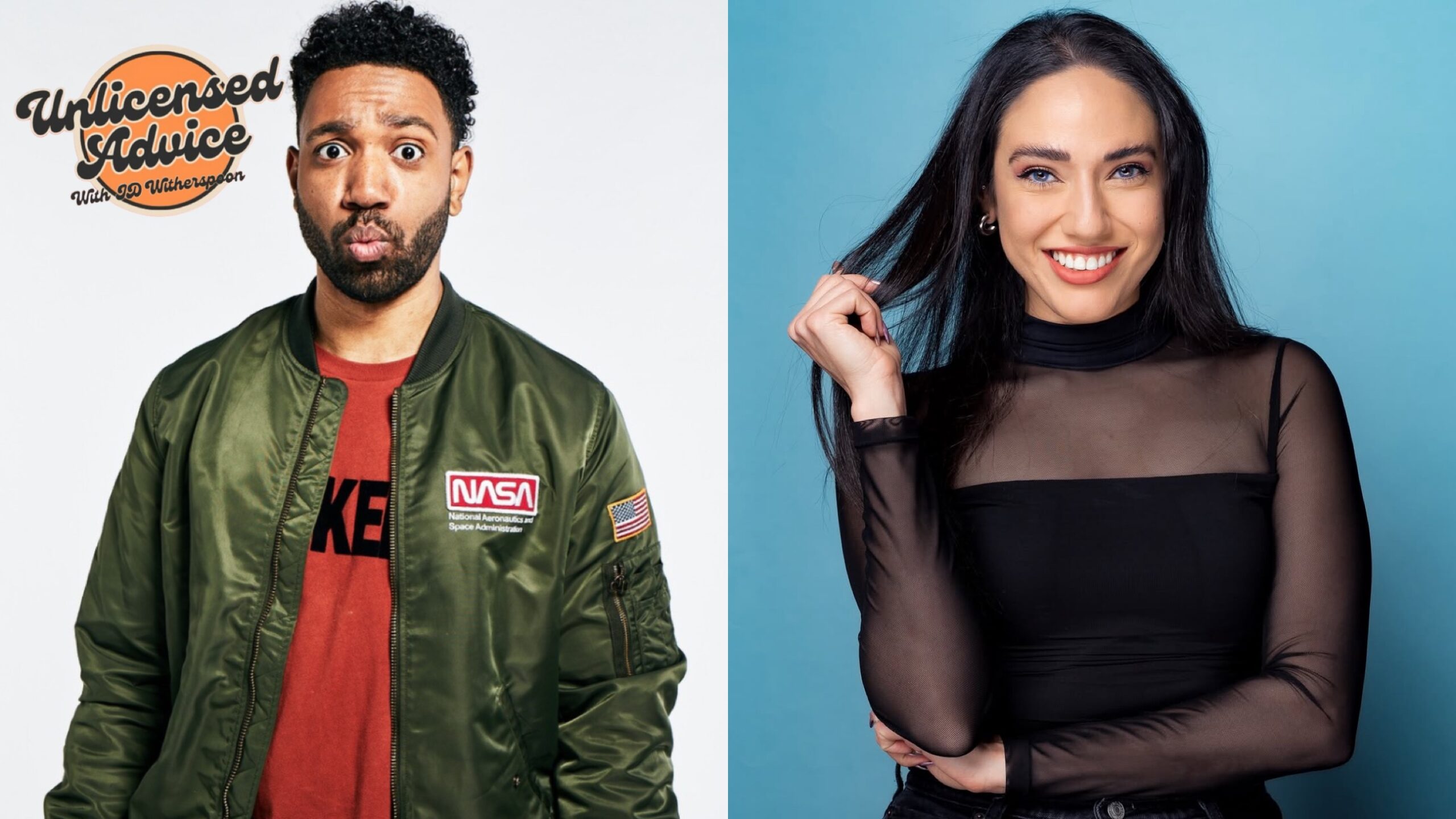 WeOwnTheLaughs's tweet card. Host JD Witherspoon is back with another episode of Unlicensed Advice, this time joined by the quick-witted and hilarious Reem Edan!