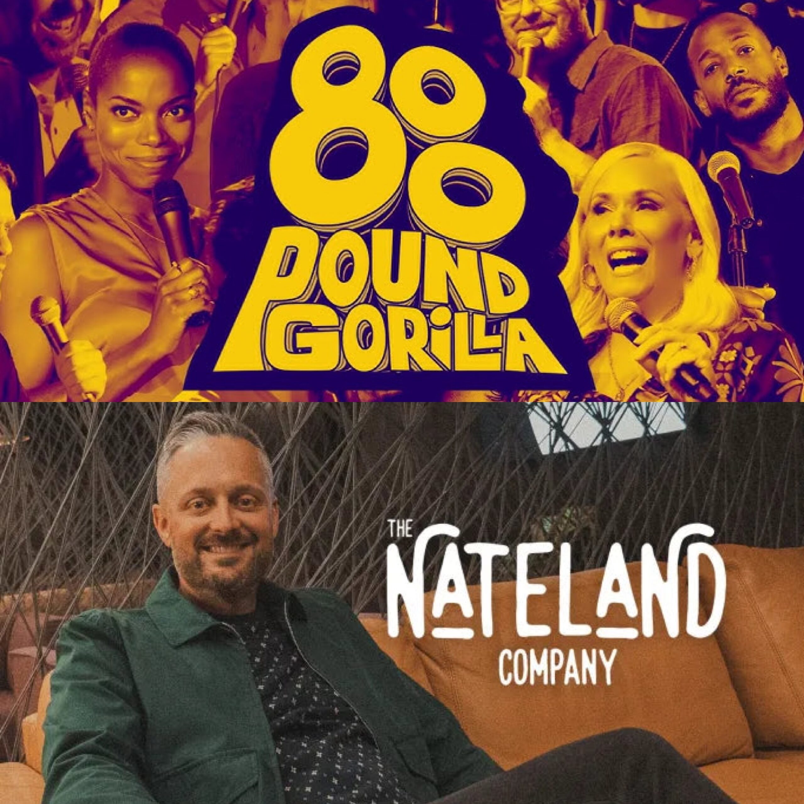 WeOwnTheLaughs's tweet card. 800 Pound Gorilla proudly announces a newly inked deal as the official audio and video distributor for Nateland Entertainment.