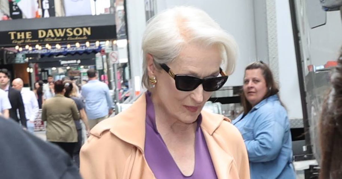 wmag's tweet card. Tracking every Anne Hathaway and Meryl Streep look from the set of 'The Devil Wears Prada 2.'