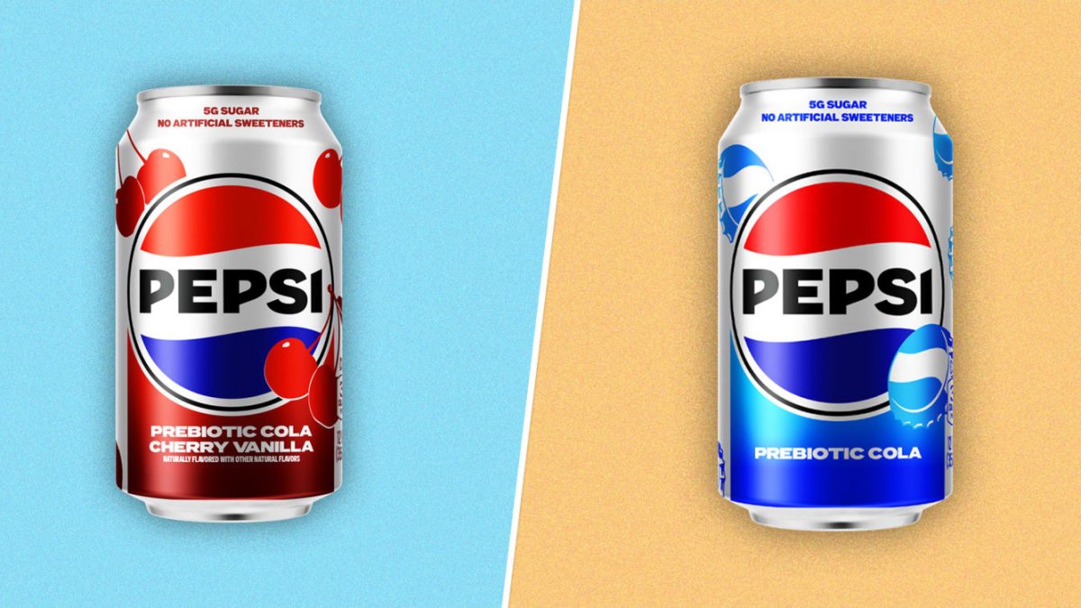 nbcsandiego's tweet card. Original Cola and Cherry Vanilla will be the first two flavors offered from Pepsi Prebiotic Cola. Pepsi bought prebiotic soda company Poppi in March.