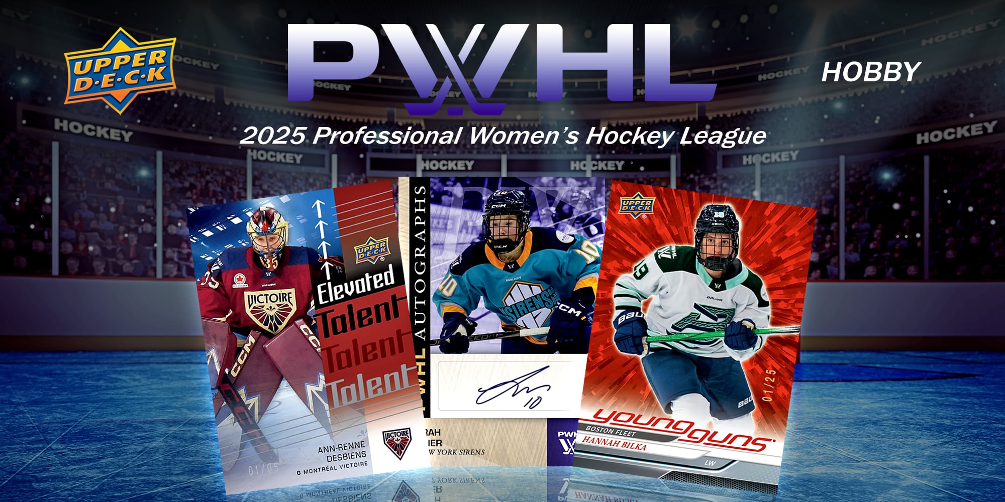 GTSDistribution's tweet card. 2025 Upper Deck Professional Women's Hockey League Cards Checklist - Get your hands on some of the first autographed cards in a PWHL product!