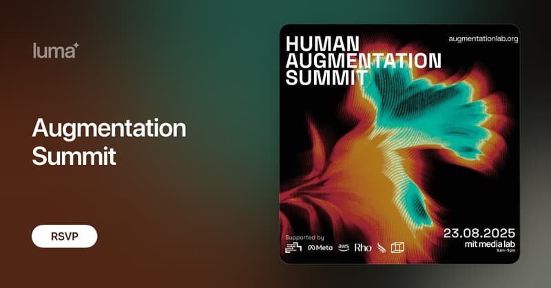 auglab's tweet card. Join us on August 23, 2025, at the MIT Media Lab in Cambridge, MA, for a full-day summit exploring the frontiers of human potential. The 2025 Human…