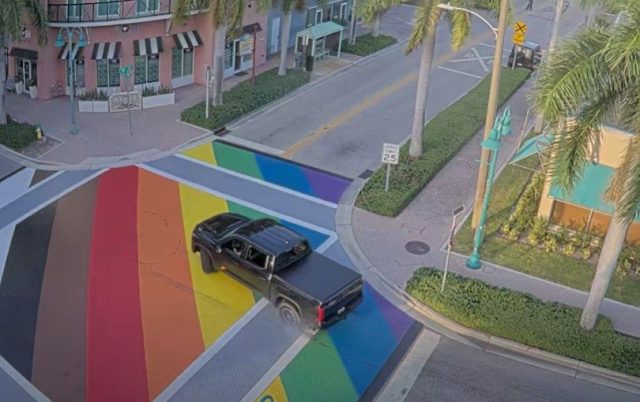 smtravis's tweet card. Delray Beach is removing its rainbow intersection — which was just repainted to mark the beginning of LGBTQ+ Pride month in June. Delray Beach is the latest city to respond to an edict from Gov. Ro…