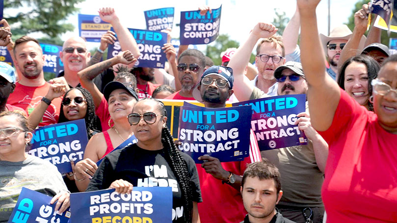 CPUSALABOR's tweet card.   The following report was given by Cameron Harrison on behalf of the CPUSA Labor Commission to the CPUSA National Committee meeting on July 13, 2025. Our labor movement stands at a critical juncture.