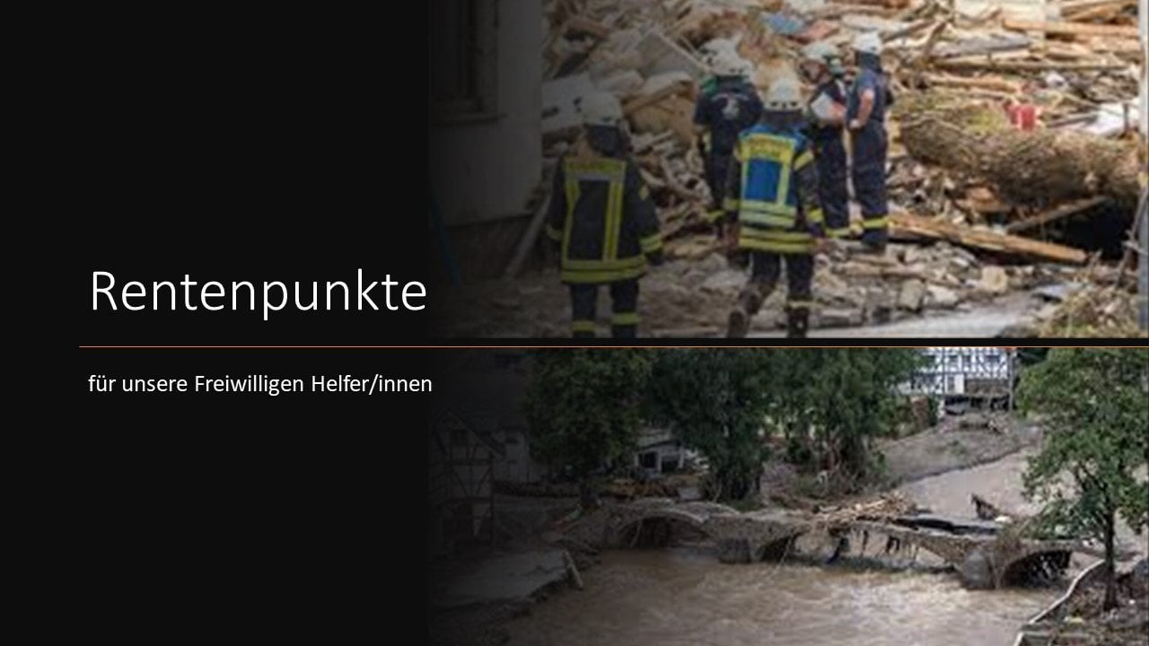 Heike96913246's tweet card. Rentenpunkte für ehrenamtliche Helfer/innen bei Feuerwehr, THW usw.