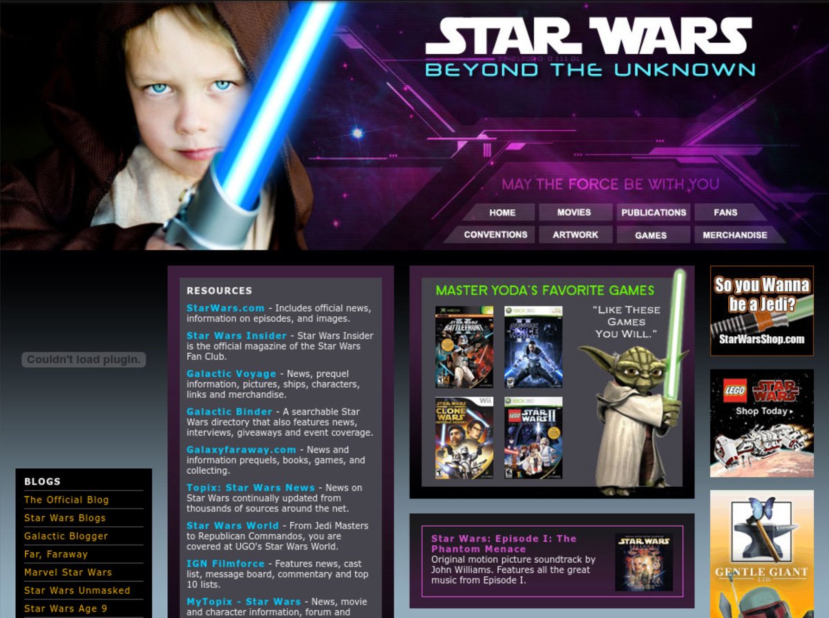 hamrahrama's tweet card. The site, starwarsweb.net, was a covert CIA communications tool. It has pictures of Yoda and C-3PO on it.
