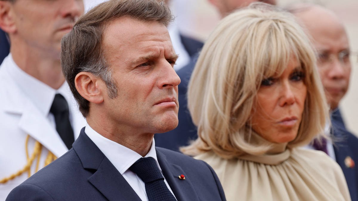 LBC's tweet card. Emmanuel and Brigitte Macron have filed a US defamation lawsuit against right-wing podcaster for spreading false claims about the French First Lady's gender identity.