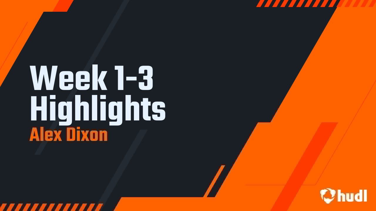 alex_dixon8's tweet card. Week 1-3 Highlights