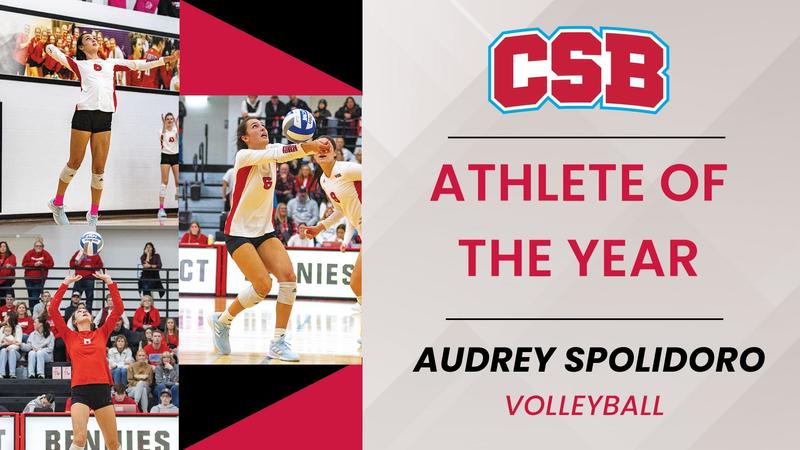 CSB_Athletics's tweet card. ST. JOSEPH, Minn. – Honorable mention All-American Audrey Spolidoro of the College of Saint Benedict volleyball team, who exhibited leadership, strong work ethic and excellence in both the classroom...