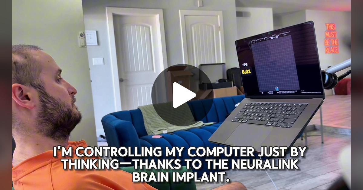 PairedWith_P7's tweet card. 77 likes, 11 comments. “My name is Jake, I have ALS, and I’m Neuralink recipient number 7. Follow this exciting journey with me and let’s redefine what’s possible. #neuralink #braincomputerinterface...