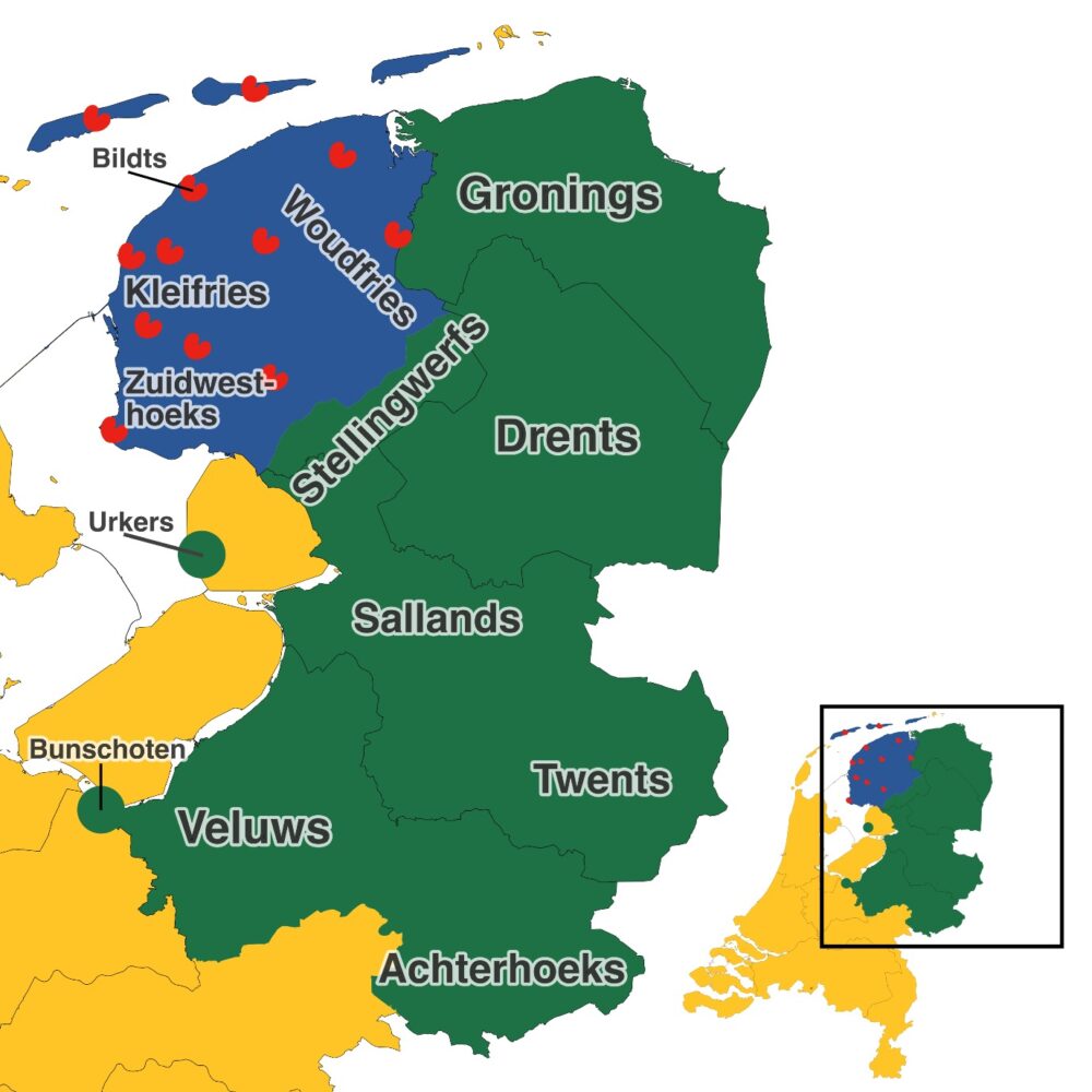 Talenvolger's tweet card. De Friese taal staat er beter voor dan het Nedersaksisch. Friezen slagen er beter in