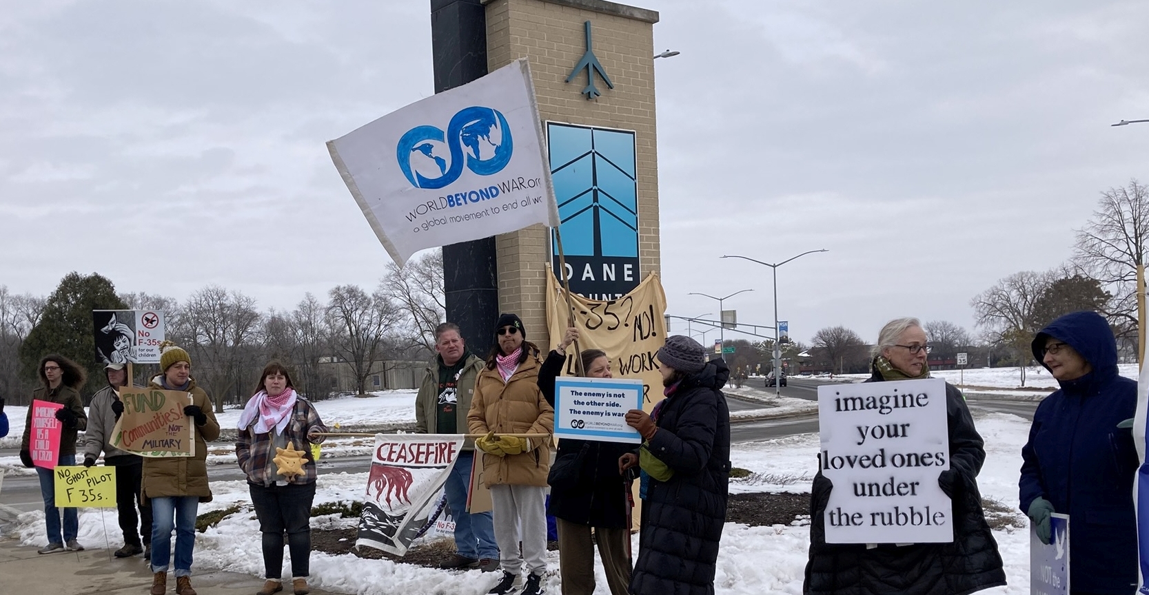 WorldBeyondWar's tweet card. Physicians for Social Responsibility Wisconsin (PSR WI) and World Beyond War Madison are writing to respectfully request that the Wisconsin National Guard refrain from conducting any military...