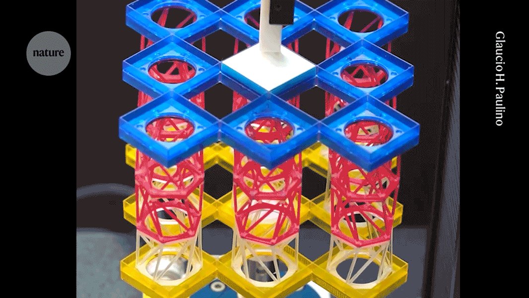 ghpaulino's tweet card. Nature - An origami-inspired ‘metamaterial’ has been engineered to have properties not found in natural materials — enabling it to undergo large, reversible deformations.