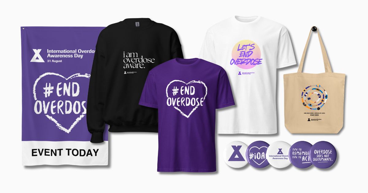 OverdoseDay's tweet card. Shop official International Overdose Awareness Day merchandise - t-shirts, tote bags, pin buttons, event banners and more.