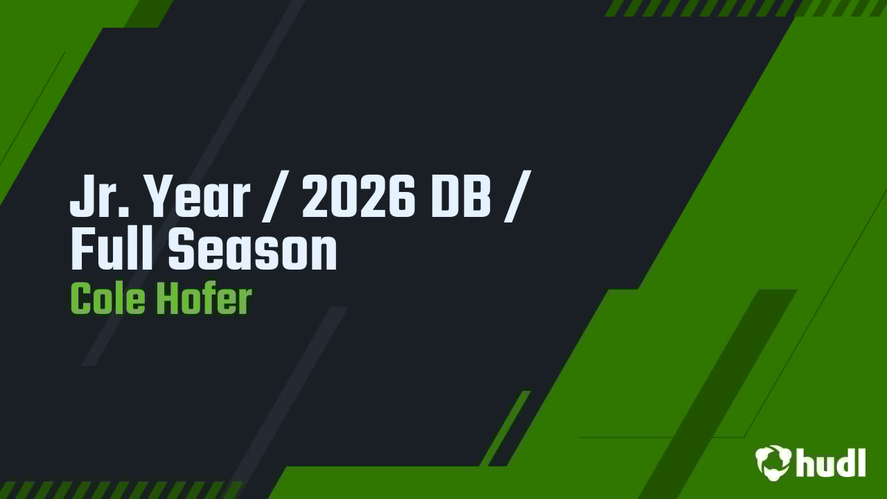 cole_hofer's tweet card. Jr. Year / 2026 DB / Full Season