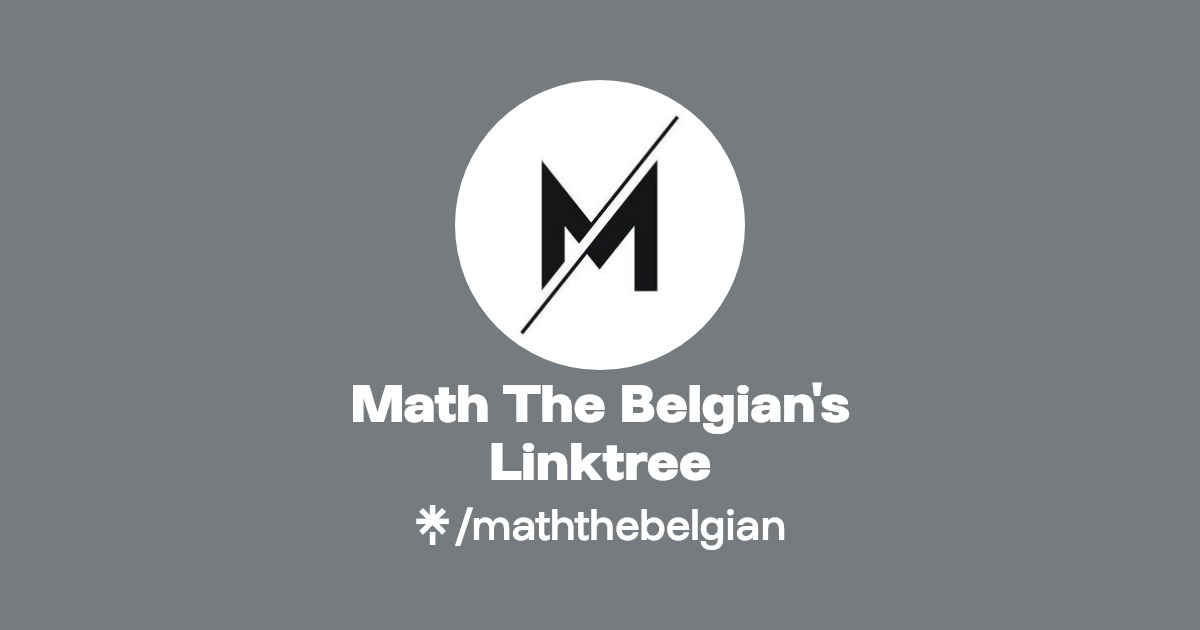 MathTheBelgian's tweet card. View maththebelgian’s Linktree to discover and stream music from top platforms like YouTube, Spotify here. Your next favorite track is just a click away!