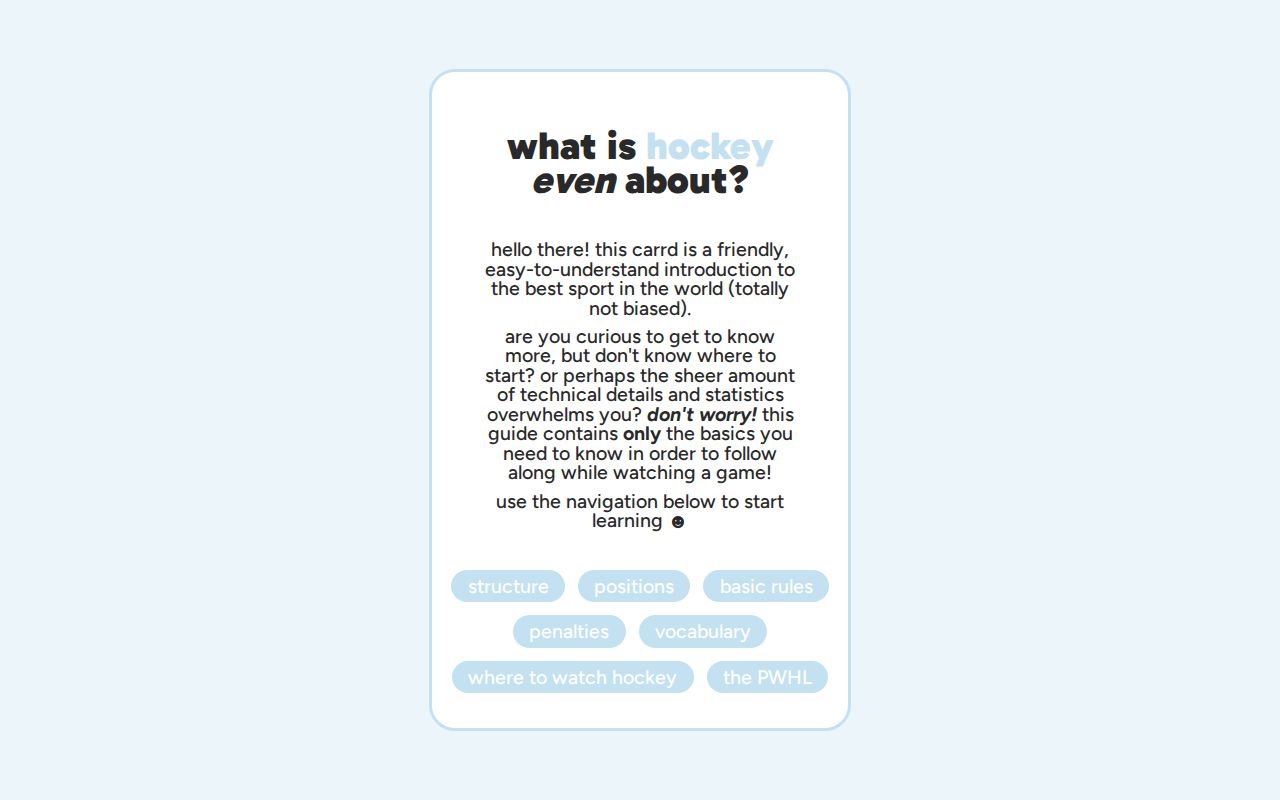 ARBERXHEKAJS's tweet card. introduction to the sport of hockey