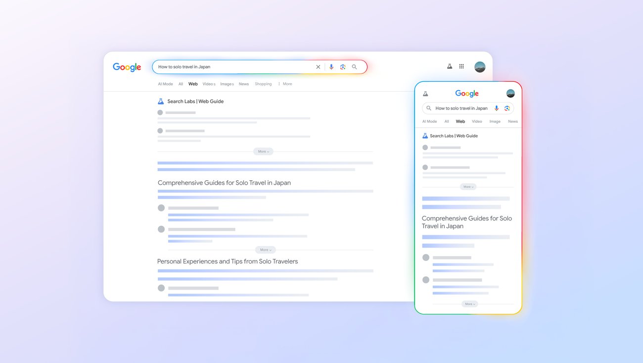 gfiorelli1's tweet card. We’re launching Web Guide, a Search Labs experiment that uses AI to intelligently organize the search results page, making it easier to find information and web pages.