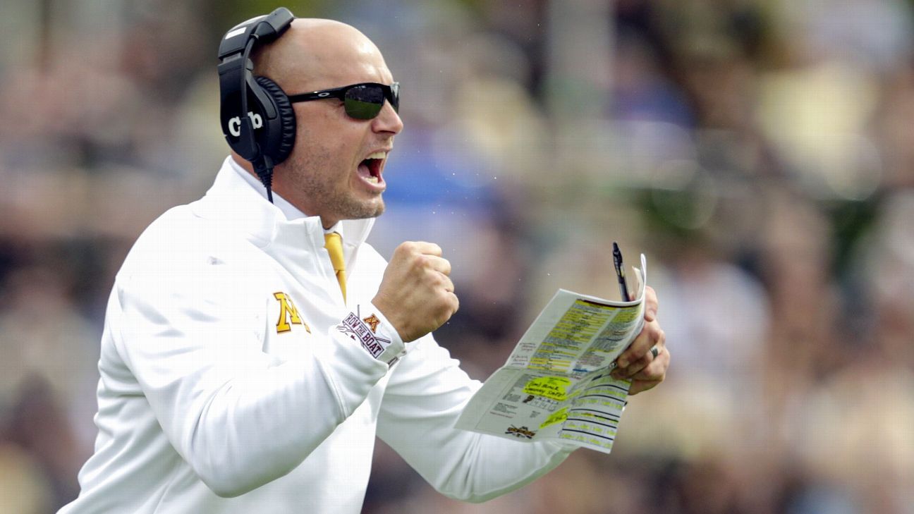ESPNRittenberg's tweet card. After a string of close losses in 2024, Minnesota coach P.J. Fleck believes his team is on the brink of challenging for a spot in the College Football Playoff this year.