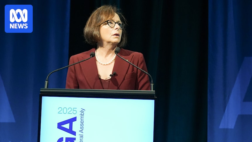 A_SiriusOne's tweet card. Local government representatives walk out during National Party MP Anne Webster's conference speech, calling her comments about Aboriginal cultural heritage "appalling" and "insensitive".