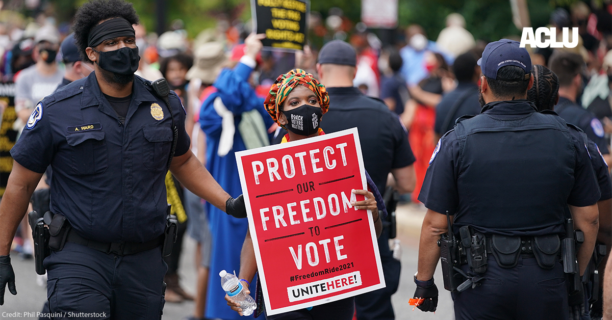 sophlin229's tweet card. Join us in our work to protect voting rights and end racially discriminatory voting practices.