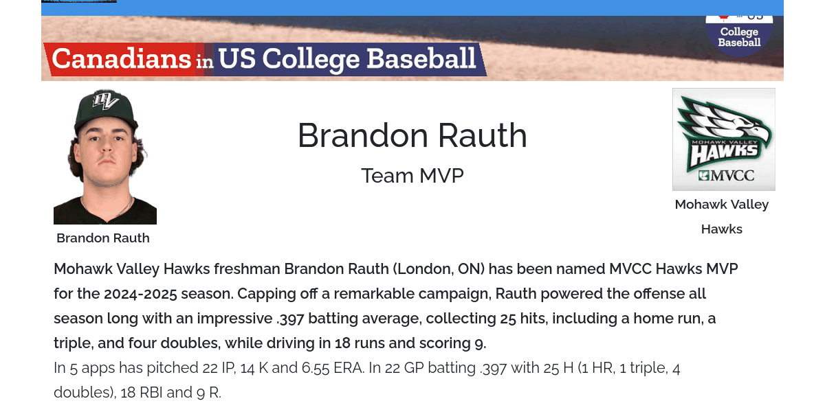 CollegeBaseba12's tweet card. Player Card with news, stats and reports