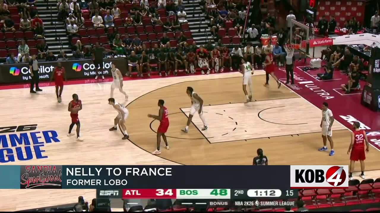 KOB4's tweet card. Nelly Junior Joseph will not go to the G League with the Hawks. He is headed to France and play for Strasbourg.
