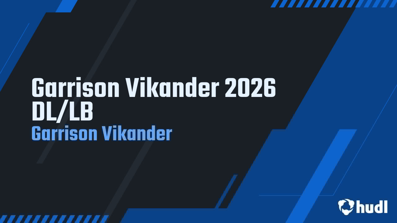 Gvike06's tweet card. Garrison Vikander 2026 DL/LB