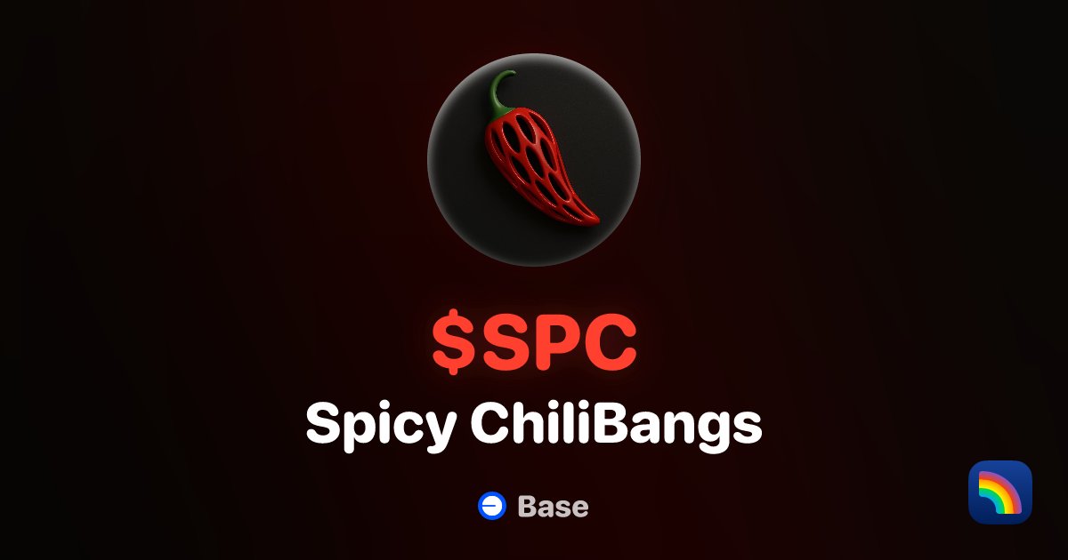 chilibangs's tweet card. 🌶️ $SPC – Spicy ChiliBangs Token Welcome to the heart of the ChiliBangs ecosystem — $SPC, the spicy fuel behind a movement reshaping culture, community, and cooperation in Web3. $SPC is the native...
