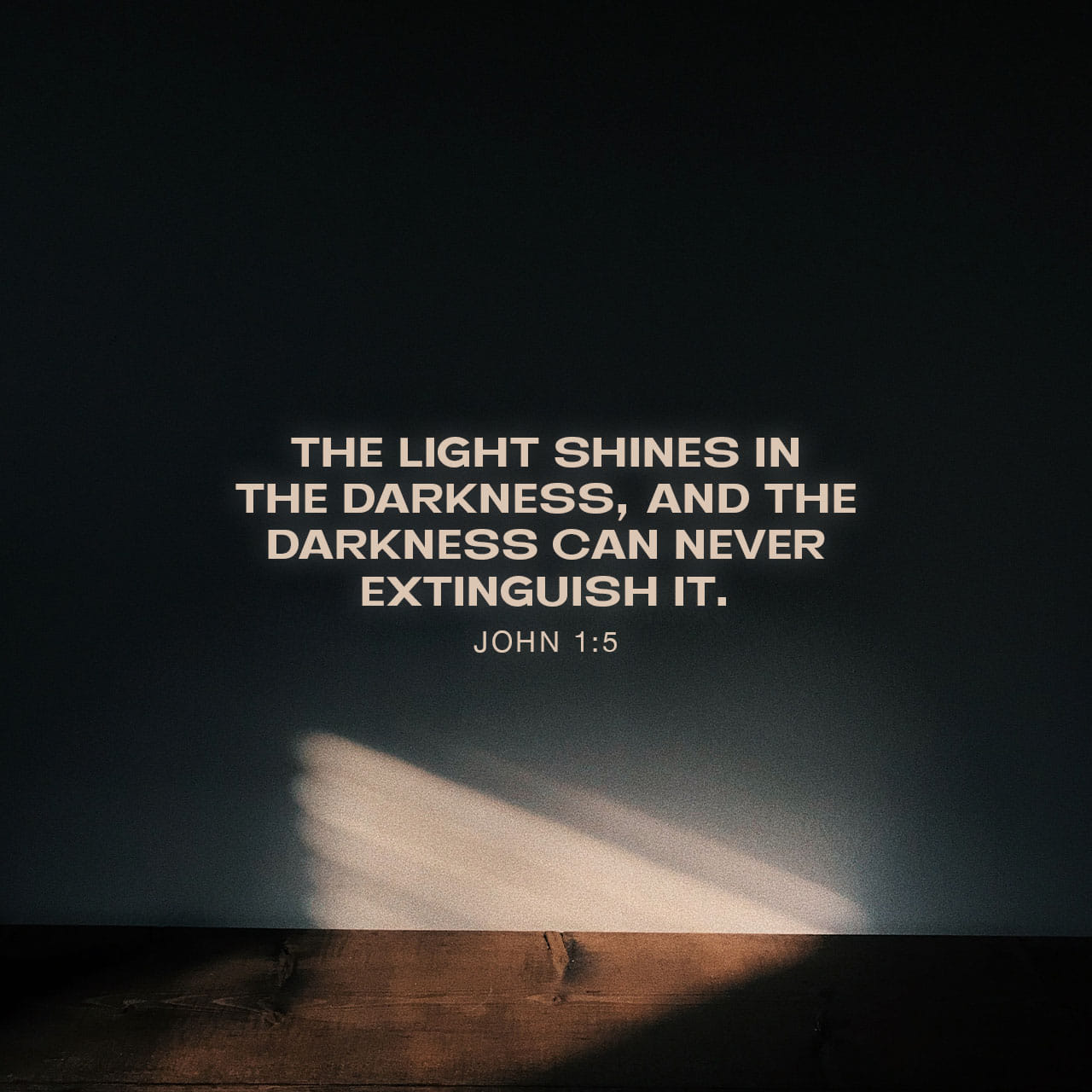 mikelinch's tweet card. The light shines in the darkness, and the darkness has not overcome it.