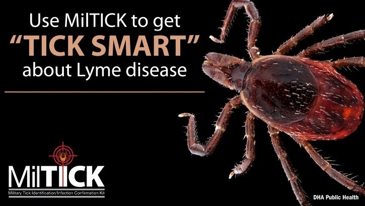 afpmb's tweet card. May is Lyme Disease Awareness Month, and spring is one of the most important times of year to become “tick smart” by learning about the risks ticks pose.