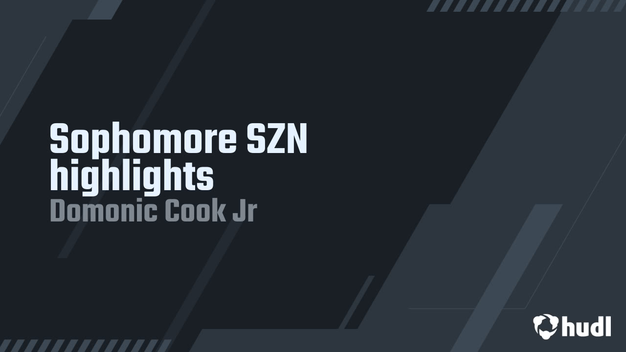 Domcookjr2's tweet card. Sophomore SZN highlights
