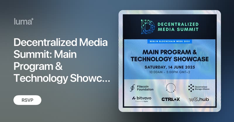 CtrlX_world's tweet card. Welcome to the core conference day of the Decentralized Media Summit, where crypto enthusiasts and journalism pros collide for a lively exploration of media's…