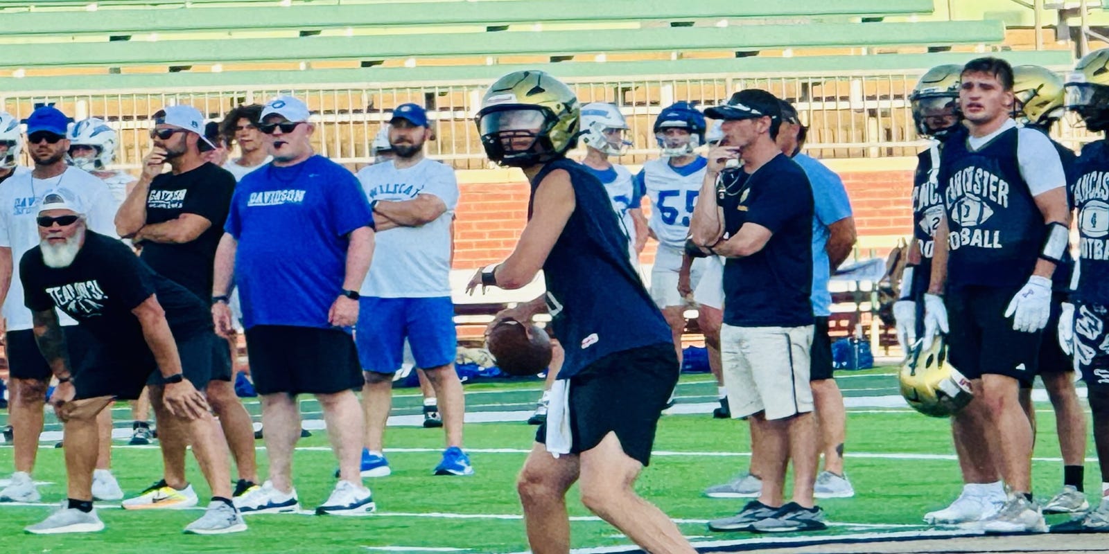 twil2323's tweet card. The Lancaster football team traveled to Ohio University to face Hilliard Davidson in a 7-on-7 passing scrimmage.