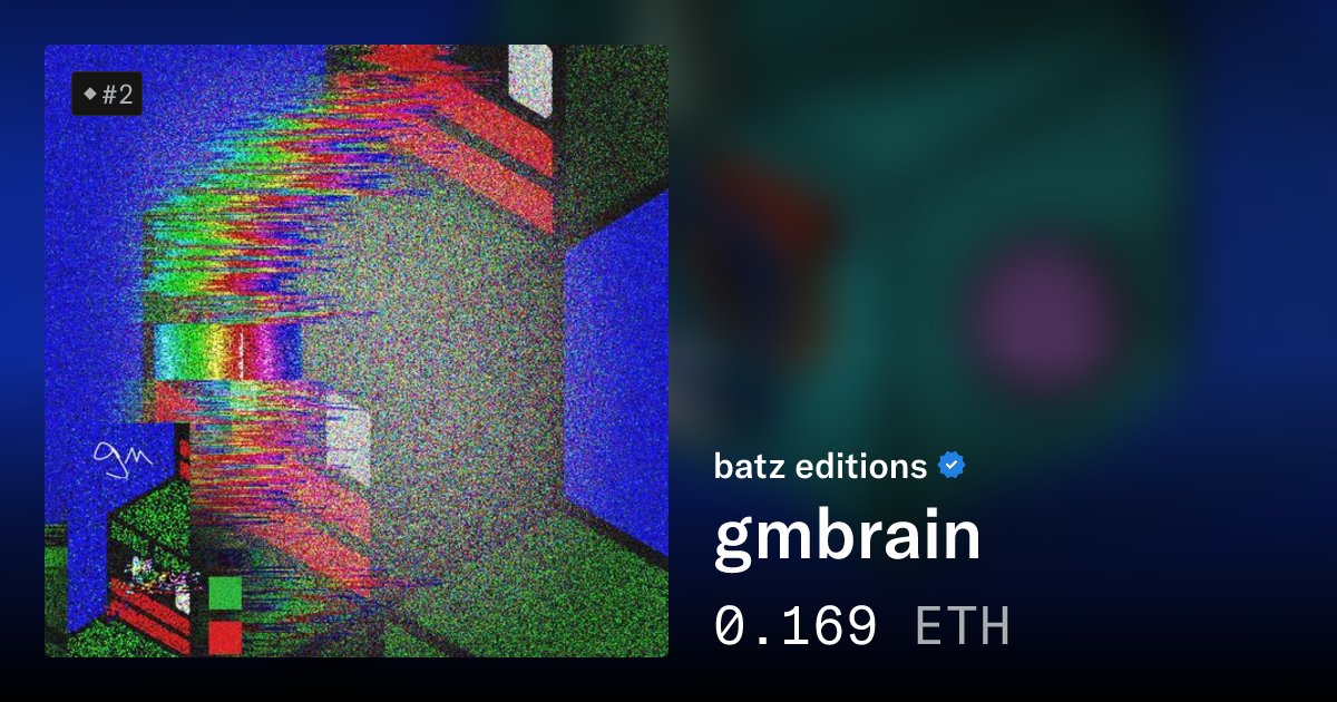 batzbot's tweet card. gmbrain - batz editions | OpenSea