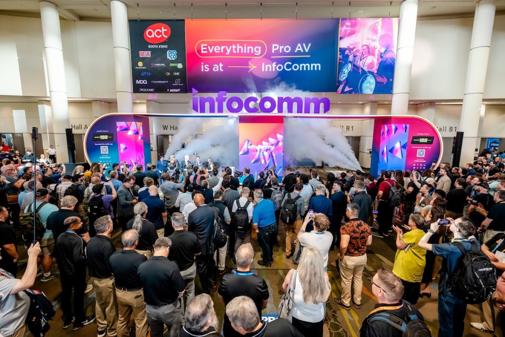 SkiftMeetings's tweet card. InfoComm 2025’s share of international attendance was down 5% compared to last year. Organizers blame the drop on tariffs and geopolitical uncertainty. 
