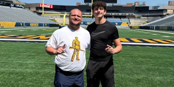 CMAnderson247's tweet card. Catching up with another summer visitor for WVU.