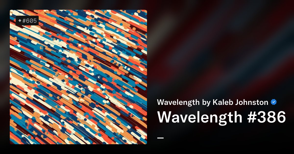 WavelengthSales's tweet card. Wavelength by Kaleb Johnston. A code inspired by the brain's electrical activity and how a thought can spark millions of connections within our neural pathway.