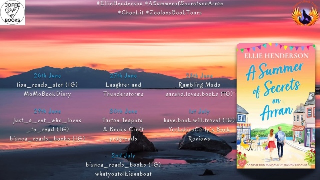 prdg's tweet card. Today I am on the tour for A Summer of Secrets on Arran by Ellie Henderson, thank you to Zoé at Zooloos Book Tours for organising it and inviting me to take part and thank you to the author and the…