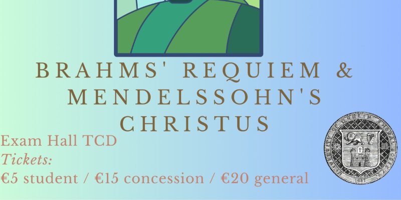 udcs's tweet card. Buy tickets to UDCS Presents: Brahm's Requiem & Mendelssohn's Christus on Wednesday, 27 Mar at Trinity College Exam Hall, Dublin | FIXR