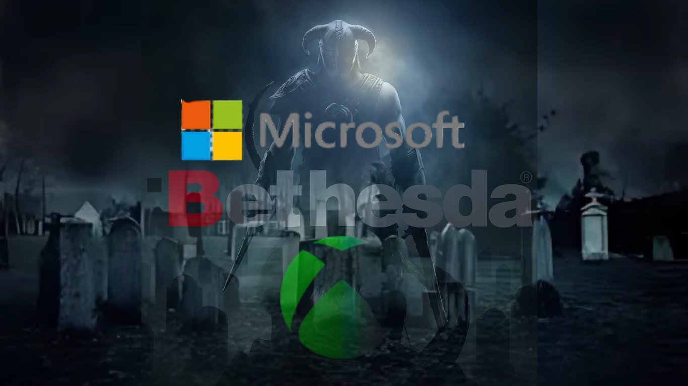 oldgamer_83's tweet card. "Bethesda se convierte en símbolo del desgaste laboral bajo Microsoft. Un artículo crítico sobre despidos, ansiedad y deshumanización en la industria del videojuego