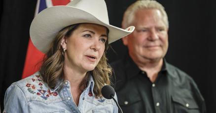 _jack_farrell's tweet card. EDMONTON - After receiving a warm welcome and widespread support just 24 hours earlier, Alberta Premier Danielle Smith faced a more vocally critical and frustrated crowd as she and her