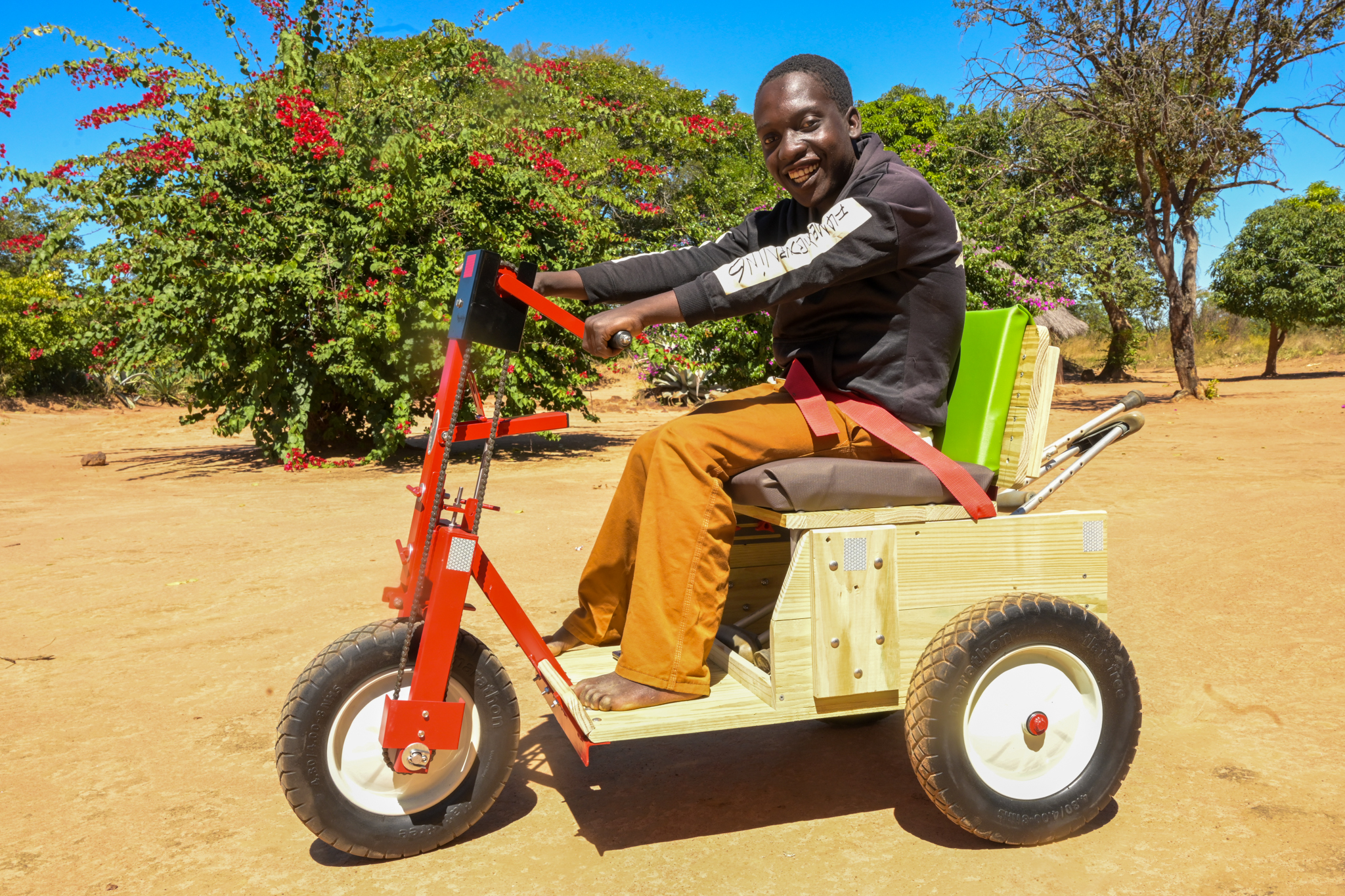 WorldVisionZamo's tweet card. Sylvester’s Smile Returns Thanks to a Tricycle